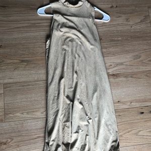 Suede high neck mini dress